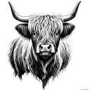 Highland Cow tattoo design idea