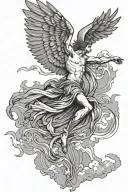 falling Icarus falling from the sky tattoo design idea