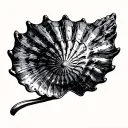 scallop seashell vintage tattoo design idea