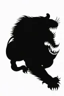 traditional tiger walking tattoo design idea