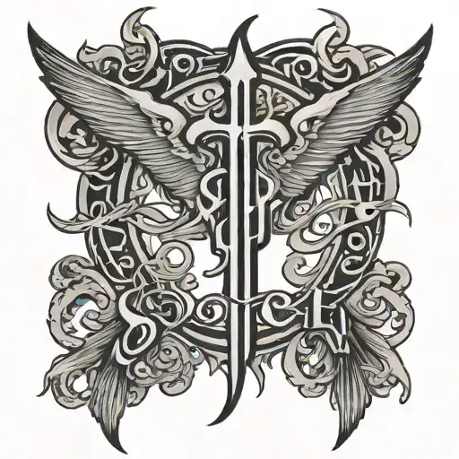 Samael writing with Alone writings ambigram writing tattoo design tattoo design idea