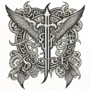 Samael writing with Alone writings ambigram writing tattoo design tattoo design idea
