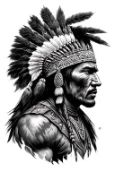 Apache warrior tattoo design idea