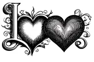love and heartbreack tattoo design idea