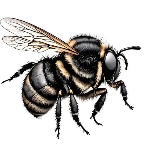 bee hive mind tattoo design idea