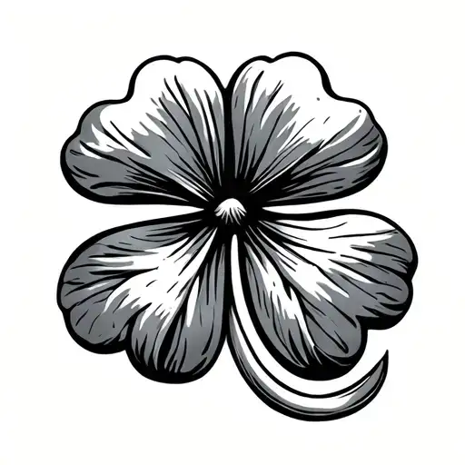 5 Leaf Clover tattoo design idea