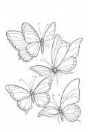two butterflies tattoo design idea