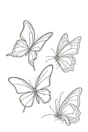 two butterflies tattoo design idea