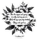 1 Corinthians 16:14 tattoo design idea