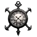 Nautical Clock tattoo design idea
