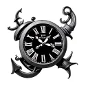 Nautical Clock tattoo design idea