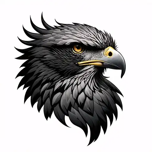 Adler nordisch hals tattoo design idea