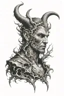 lucifer tear tattoo design idea