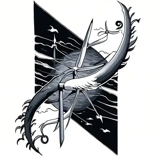 tattoo that includes wind turbines newcastle and Dundee tattoo design idea