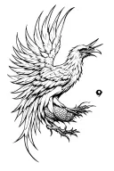 phoenix hatching rising tattoo design idea