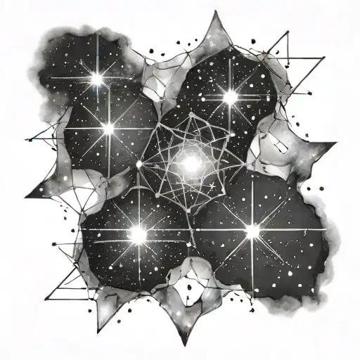 Pleiades Constellation tattoo design idea