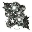 Pleiades Constellation tattoo design idea