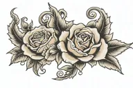 Ivory With rose tattoo design idea