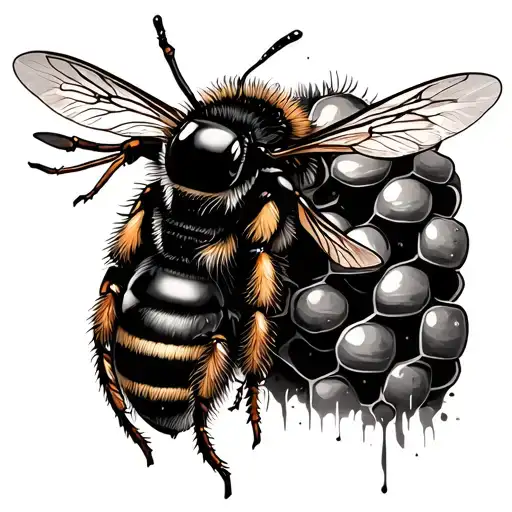 Bee Hive tattoo design idea