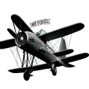 Royal Air Force Biplane  tattoo design idea