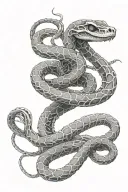 Snake skeleton on collarbone tattoo design idea