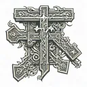 three crosses tattoo design idea