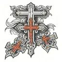three crosses tattoo design idea