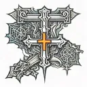 three crosses tattoo design idea