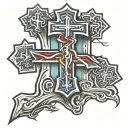 three crosses tattoo design idea