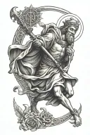 Saint Christopher patron Saint tattoo design idea