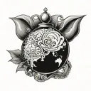 vivienne Westwood orb tattoo design idea