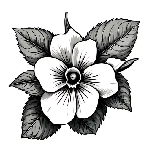 African Violet tattoo design idea