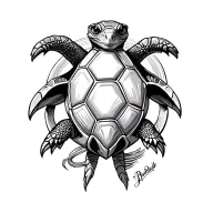 shellback turtle tattoo design idea