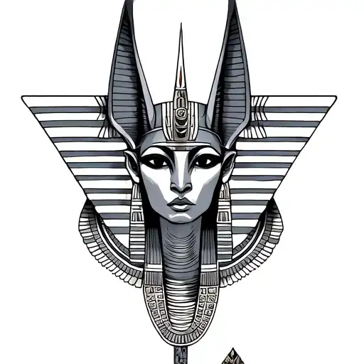 egypt god ra Anubis and isis tattoo design idea