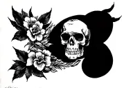 traditional ink on paper sailor jerry style tattoo flash tattoo design idea