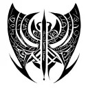 Tyr runic tattoo tattoo design idea
