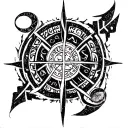 Tyr runic tattoo tattoo design idea
