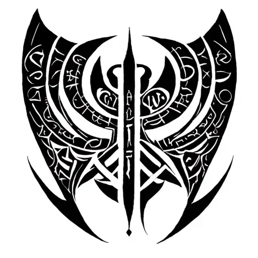 Tyr runic tattoo tattoo design idea