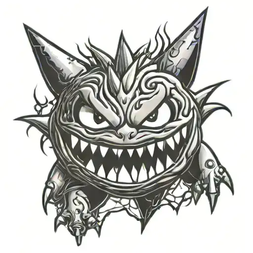 Gengar Pokemon tattoo design idea