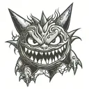 Gengar Pokemon tattoo design idea