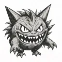 Gengar Pokemon tattoo design idea