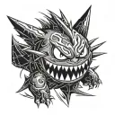 Gengar Pokemon tattoo design idea