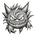 Gengar Pokemon tattoo design idea