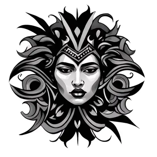 Cameroon tribal tattoo design idea