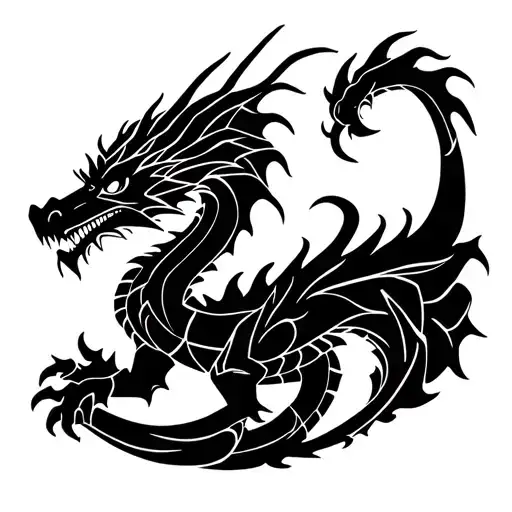 jormungand dragon scandinavia tattoo design idea