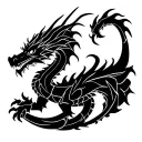 jormungand dragon scandinavia tattoo design idea
