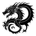 jormungand dragon scandinavia tattoo design idea