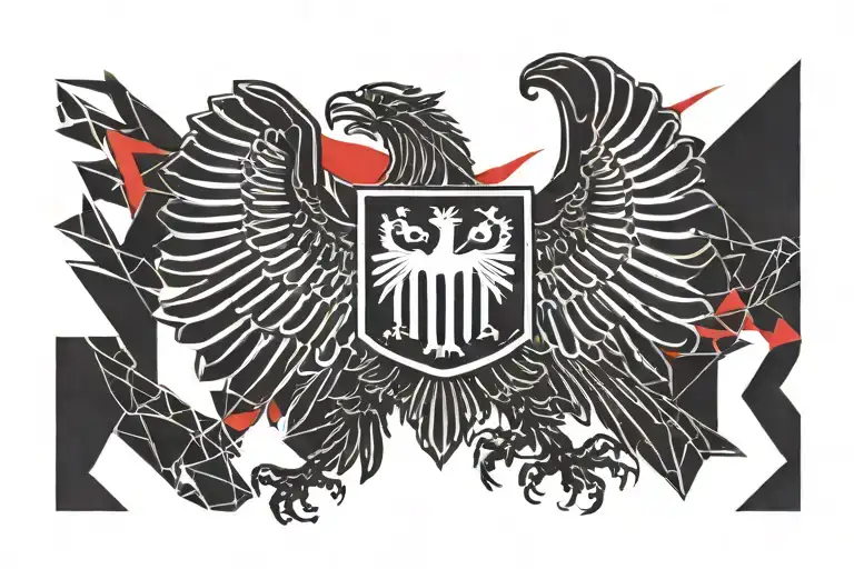 Albanian flag tattoo design idea