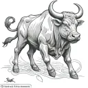 bull outline tattoo tattoo design idea