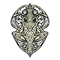 Kambo Frog, ayahuasca vines intertwining tattoo design idea